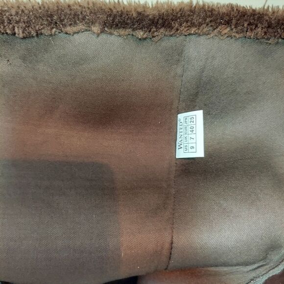 Faux Fur Suede High Side Buckle Boots - Picture 8 of 8